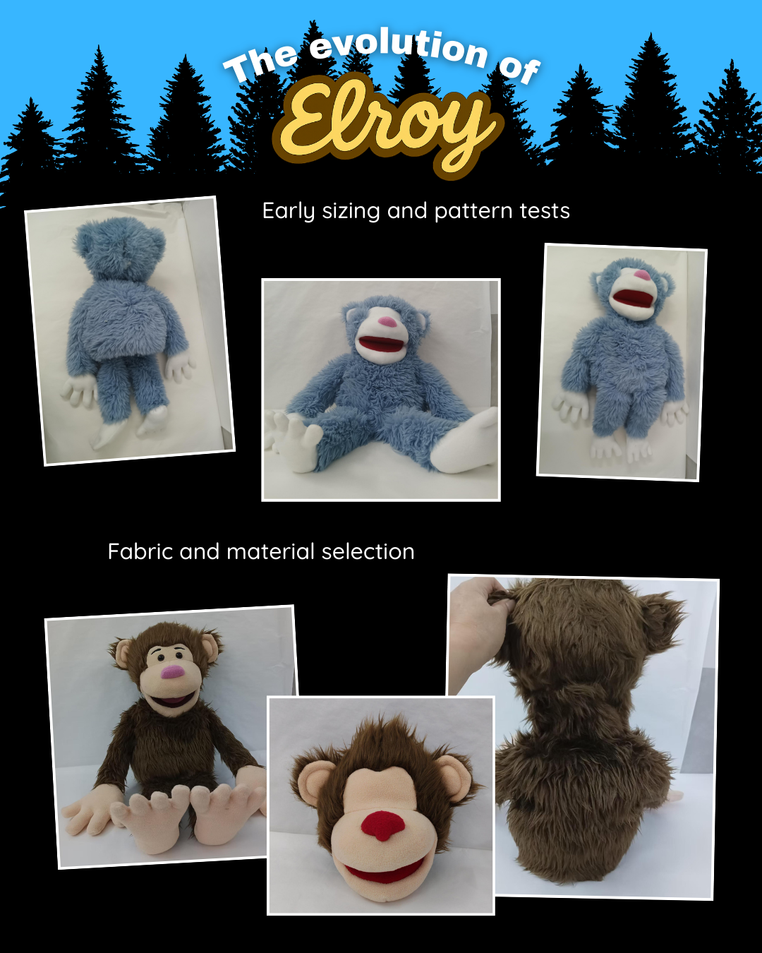 PRE-ORDER Elroy - Full-Body Brown Monkey Puppet (24"/60cm) Shipping October