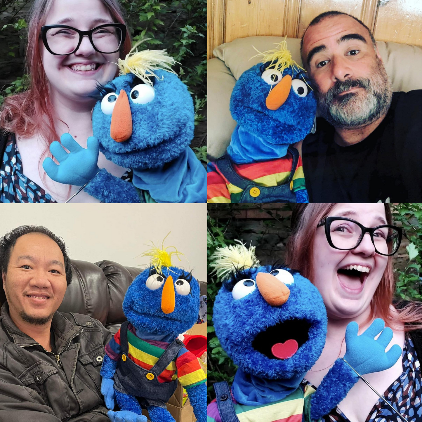 Pubbets ‘Grumplesnoot’ 24” Furry Monster Hand Puppet Set BONUS Goofy Monster Tote!