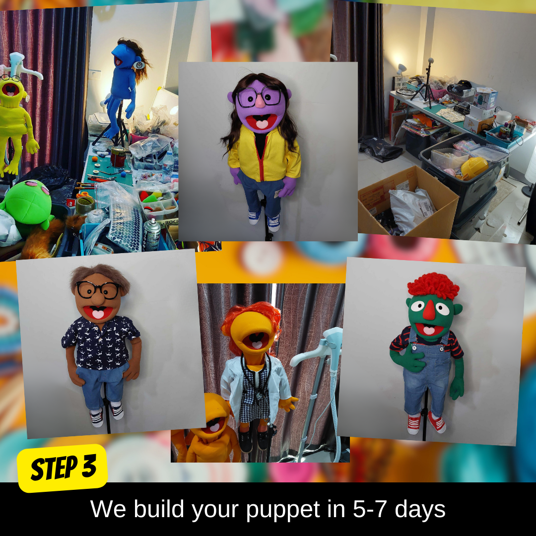 Pubbets Lab - Design Your Own 32” Puppet - Custom Built Handmade Puppet with High-Quality Materials