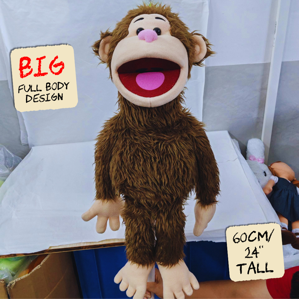 PRE-ORDER Elroy - Full-Body Brown Monkey Puppet (24"/60cm) Shipping October