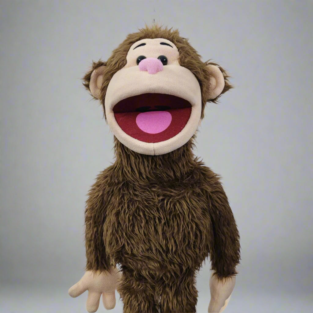PRE-ORDER Elroy - Full-Body Brown Monkey Puppet (24"/60cm) Shipping October