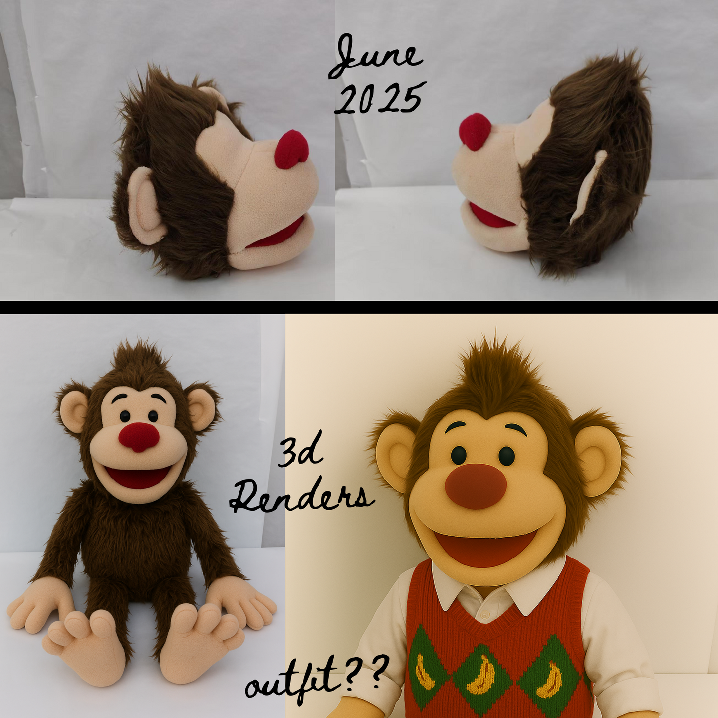 Pubbet 14: Elroy 60cm/24" Full-Body Monkey Puppet with Carry Bag