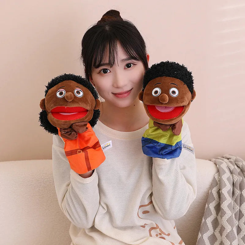 Fun Family Moving Mouth Hand Puppets- 12 Family Member Characters 30cm