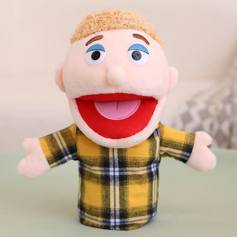 Fun Family Moving Mouth Hand Puppets- 12 Family Member Characters 30cm