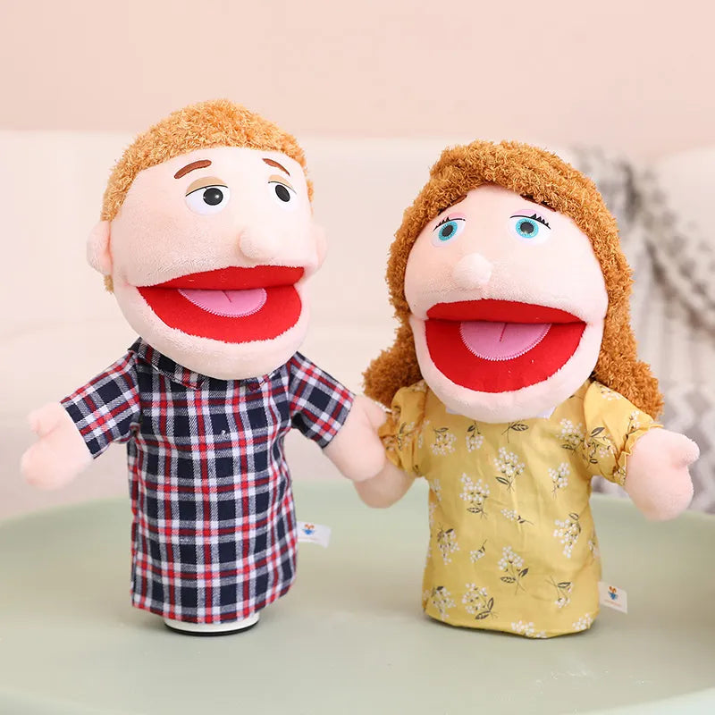 Fun Family Moving Mouth Hand Puppets- 12 Family Member Characters 30cm