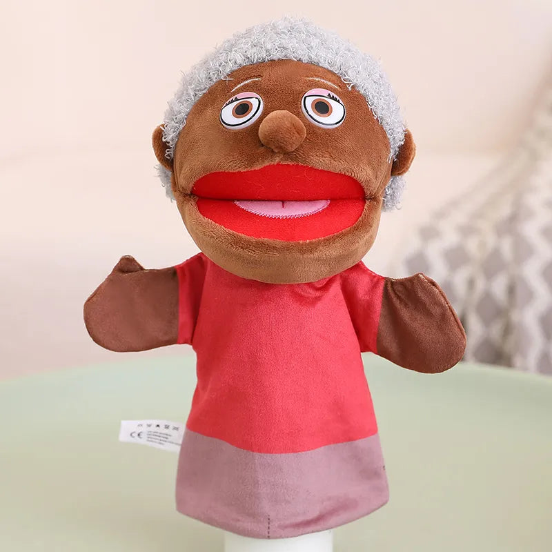 Fun Family Moving Mouth Hand Puppets- 12 Family Member Characters 30cm