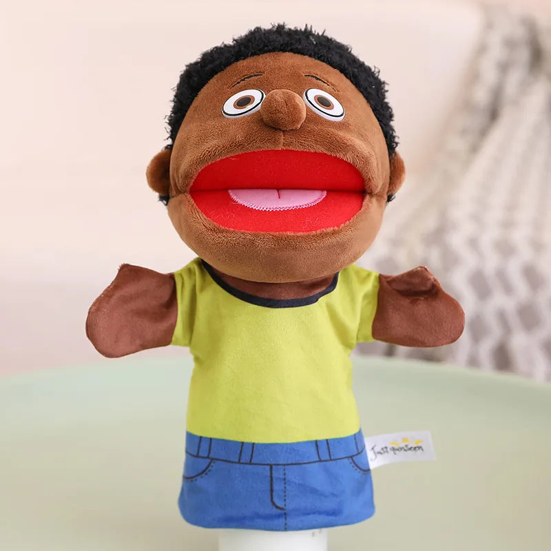 Fun Family Moving Mouth Hand Puppets- 12 Family Member Characters 30cm