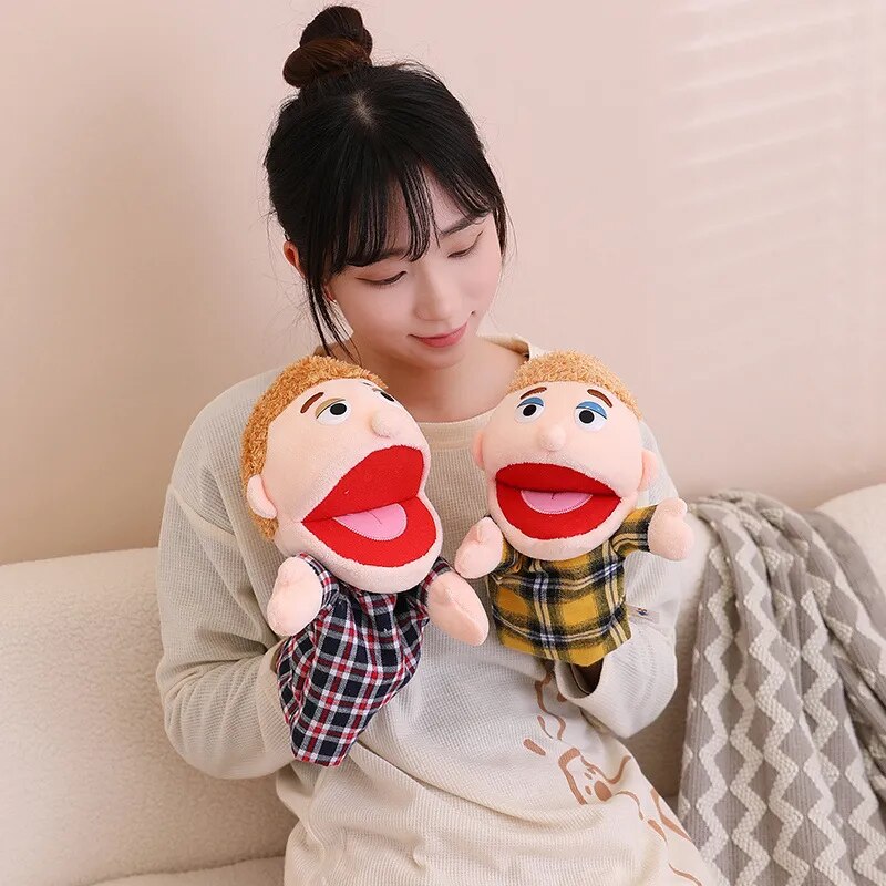 Fun Family Moving Mouth Hand Puppets- 12 Family Member Characters 30cm