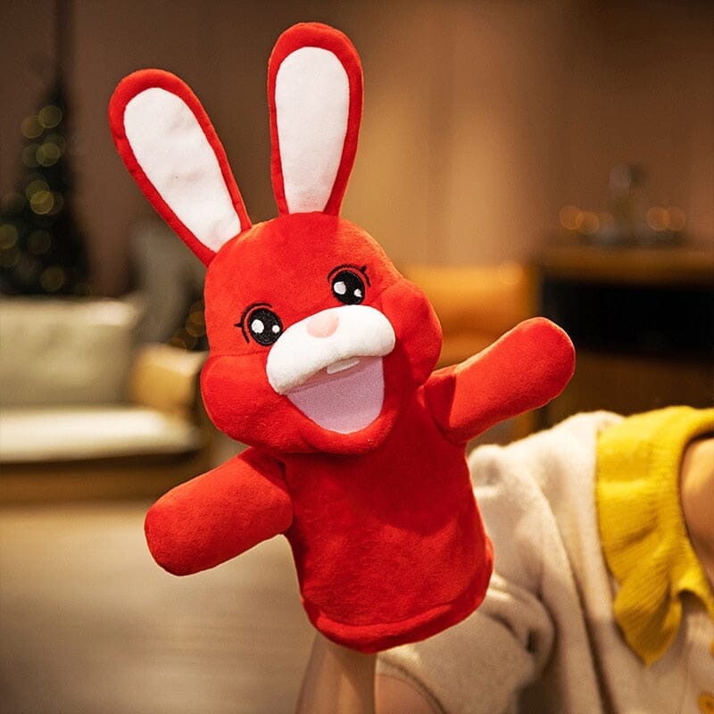 Big World Enterprises puppet Red Hoppy Pals! 35cm Soft Rabbit Hand Puppets