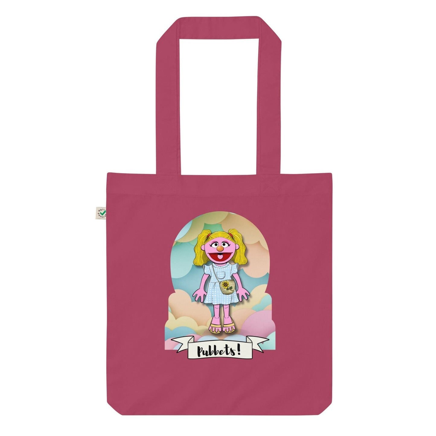 Pubbets Merch Berry Rosey Organic Fashion Tote Bag