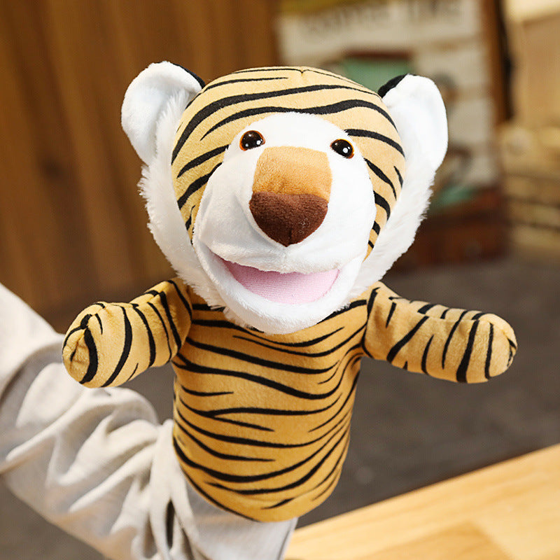 Pig & Tiger Hand Puppets – 28cm Plush Puppets for Storytelling Fun