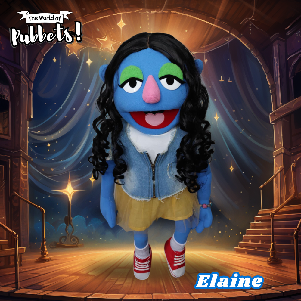 Elaine - Premium Full-Body Blue Girl Puppet