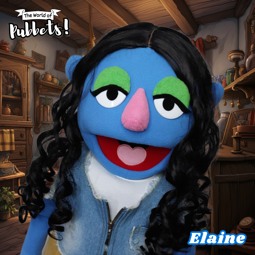 Elaine - Premium Full-Body Blue Girl Puppet