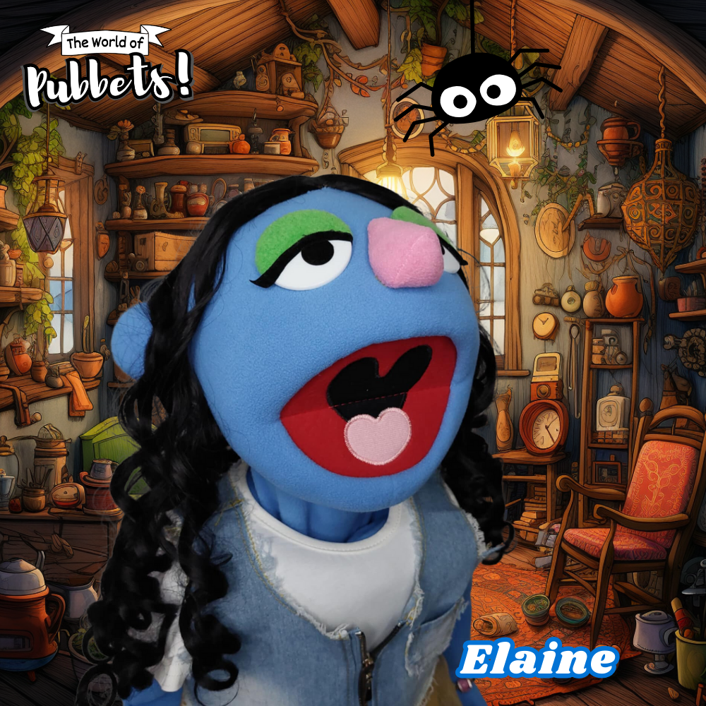 Elaine - Premium Full-Body Blue Girl Puppet