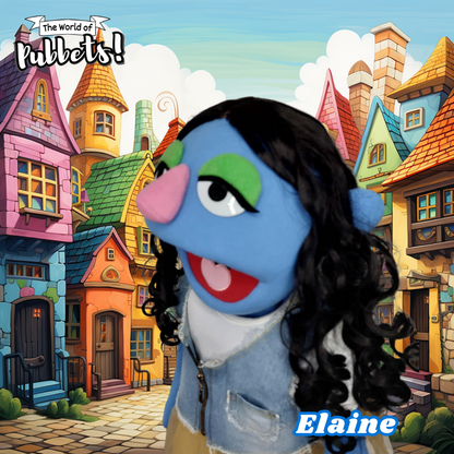 Elaine - Premium Full-Body Blue Girl Puppet