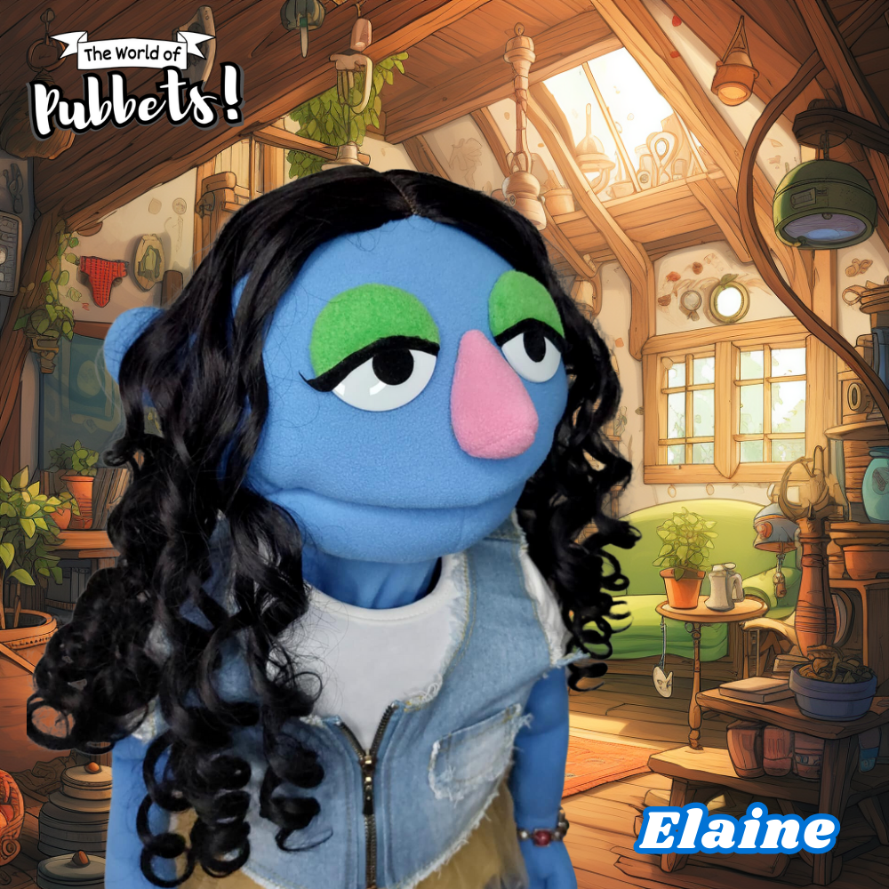 Elaine - Premium Full-Body Blue Girl Puppet