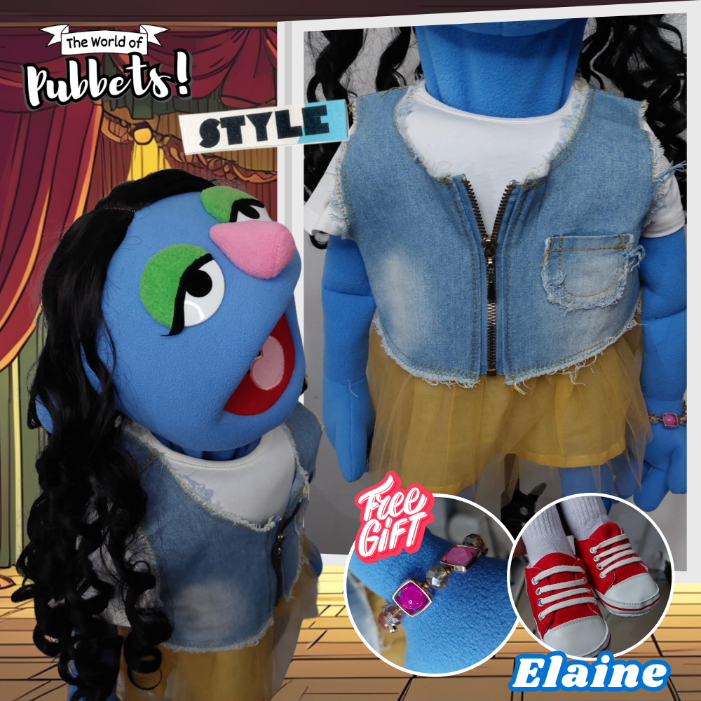 Elaine - Premium Full-Body Blue Girl Puppet