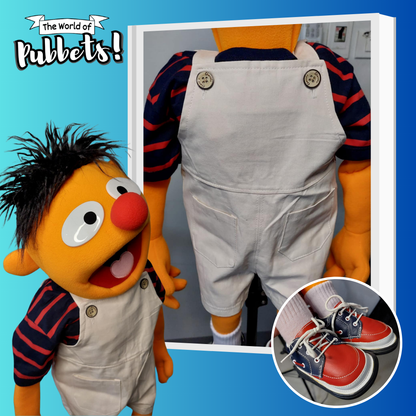 Eric - Premium Orange 30" Full-Body Puppet with One-Off Outfit & Carry Bag