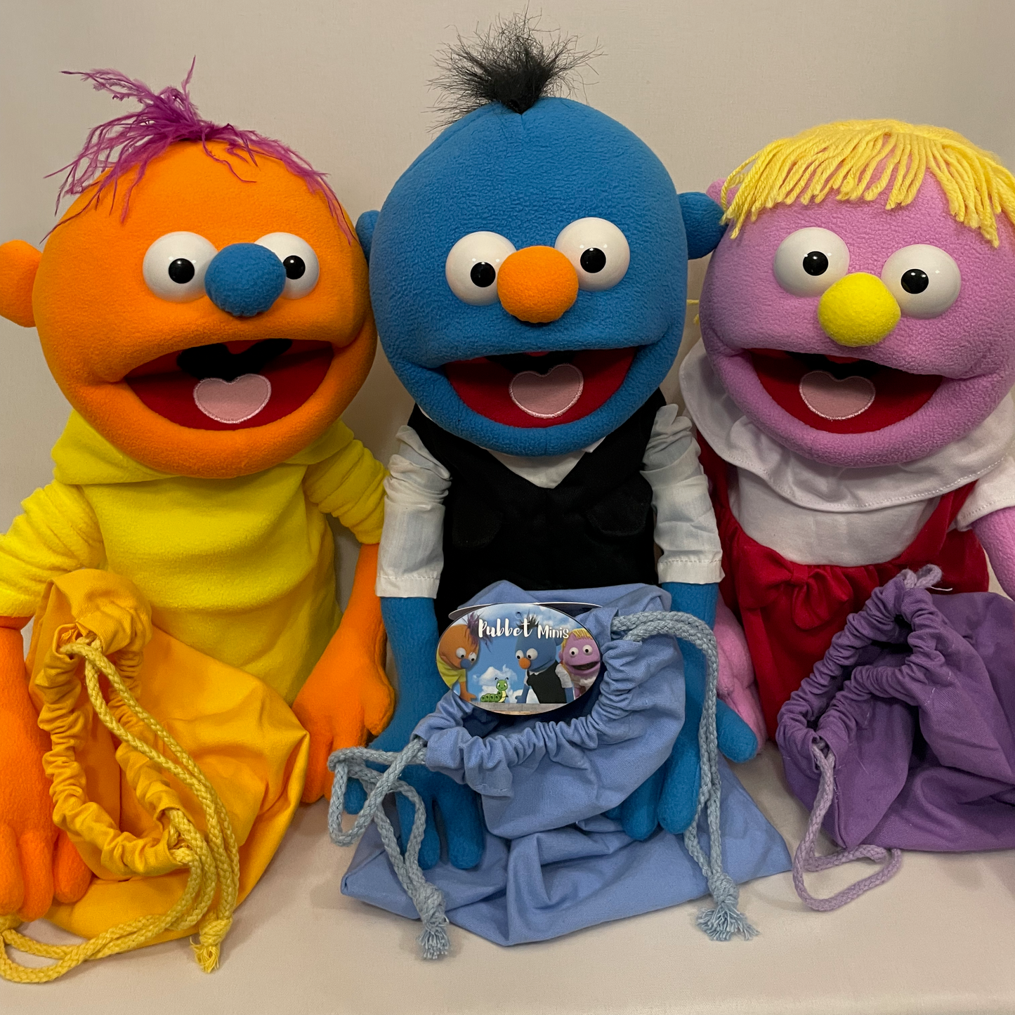 Pubbet Sidekick Bundle - 3 Premium 35cm Hand Puppets with Carry Bags SAVE 10%