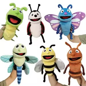 Buggy Buddies 35-40cm Insect Hand Puppets.