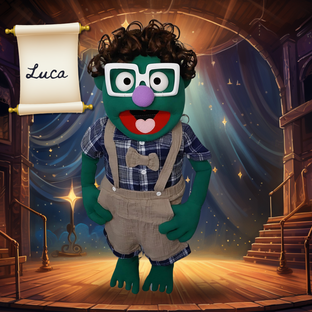 Luca - Premium 28" Full-Body Curly Haired Boy Puppet