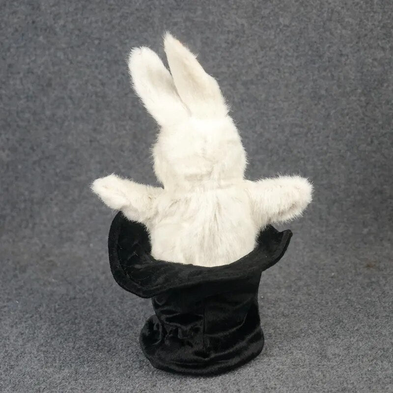 Rabbit in Hat Hand Puppet 13" Tall