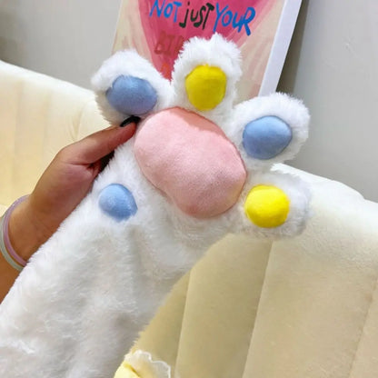 I Piece Plush Cat Paw Gloves Puppet - Interactive Toy, Cosplay, and Winter Mitten. Squeaker Inside!