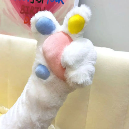 I Piece Plush Cat Paw Gloves Puppet - Interactive Toy, Cosplay, and Winter Mitten. Squeaker Inside!