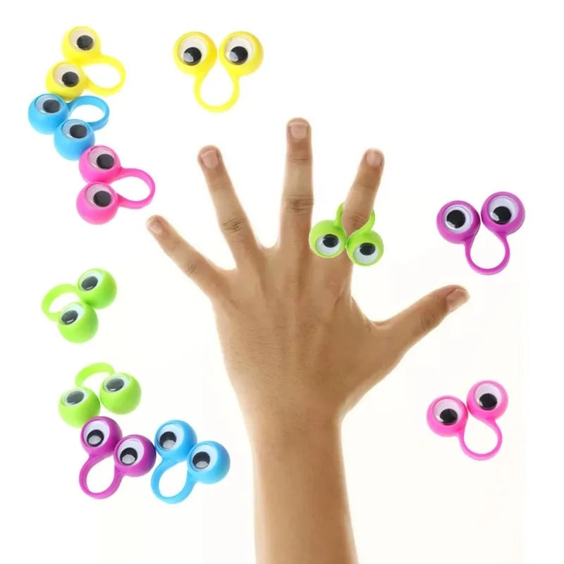 10 Pcs Eye Finger Puppets - Interactive Toys for Kids, Antistress Gadgets, and Puppetry Practice