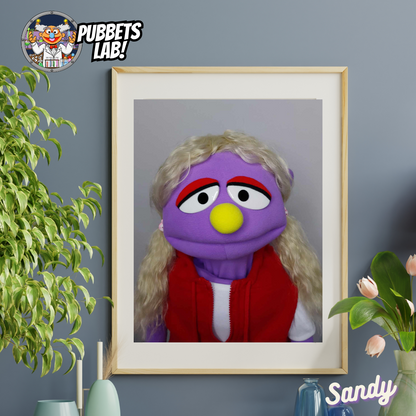 Sandy - Premium 32" Full-Body Purple Girl  Puppet