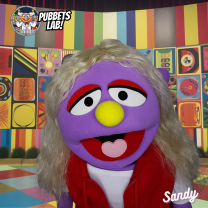 Sandy - Premium 32" Full-Body Purple Girl  Puppet