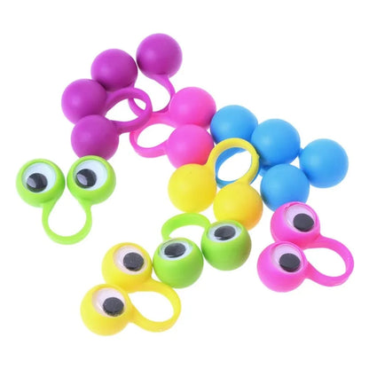 10 Pcs Eye Finger Puppets - Interactive Toys for Kids, Antistress Gadgets, and Puppetry Practice