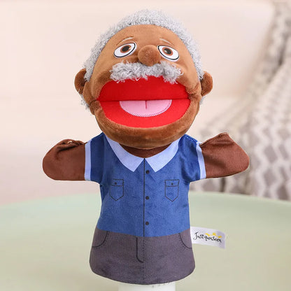 Fun Family Moving Mouth Hand Puppets- 12 Family Member Characters 30cm