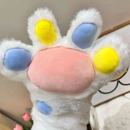 I Piece Plush Cat Paw Gloves Puppet - Interactive Toy, Cosplay, and Winter Mitten. Squeaker Inside!