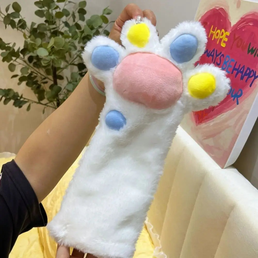 I Piece Plush Cat Paw Gloves Puppet - Interactive Toy, Cosplay, and Winter Mitten. Squeaker Inside!