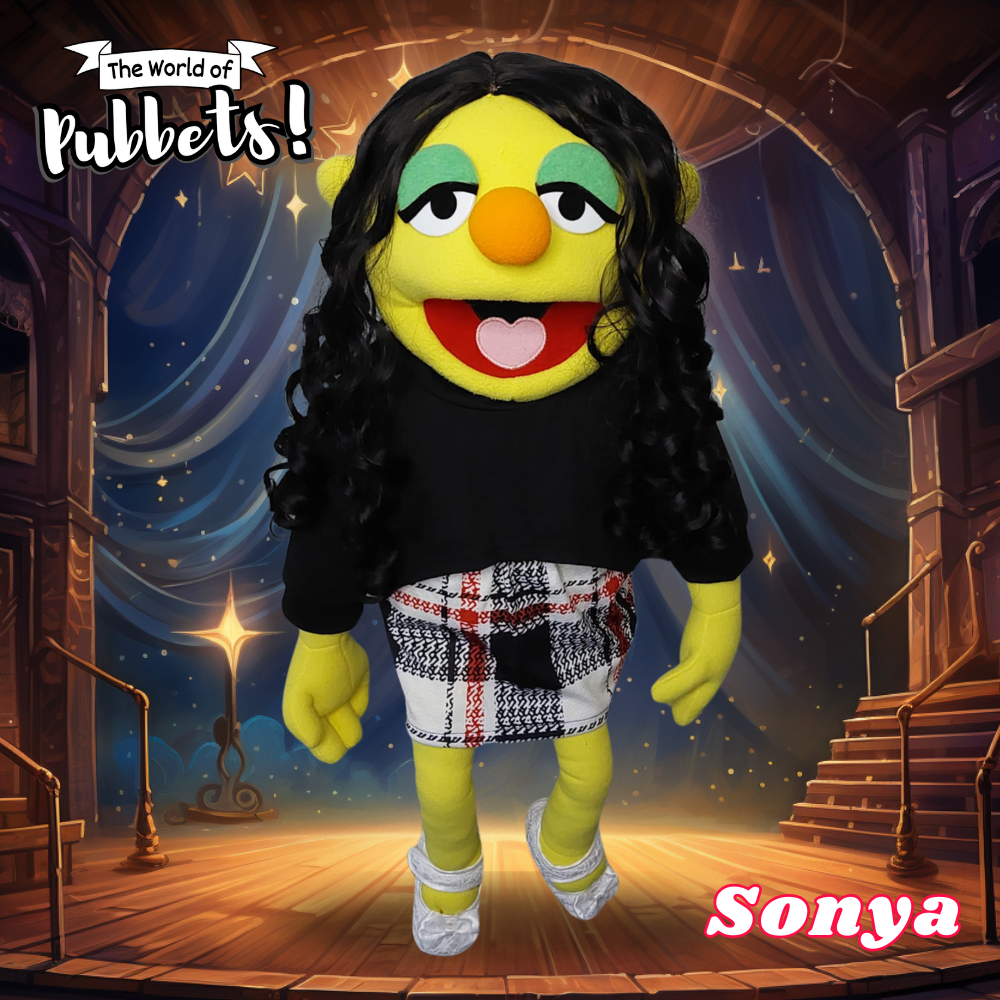 Sonya - Premium 28" Full-Body Goth Girl Puppet