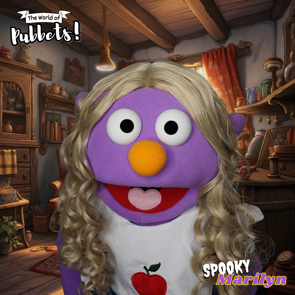 Spooky Mariyln - Premium Full-Body Purple Girl Puppet