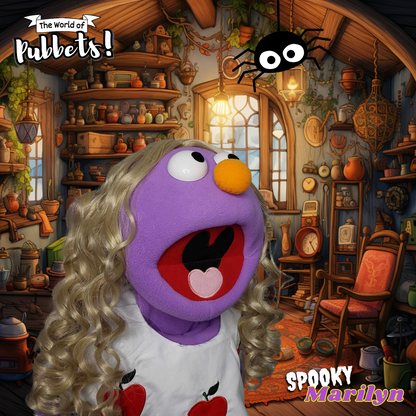 Spooky Mariyln - Premium Full-Body Purple Girl Puppet