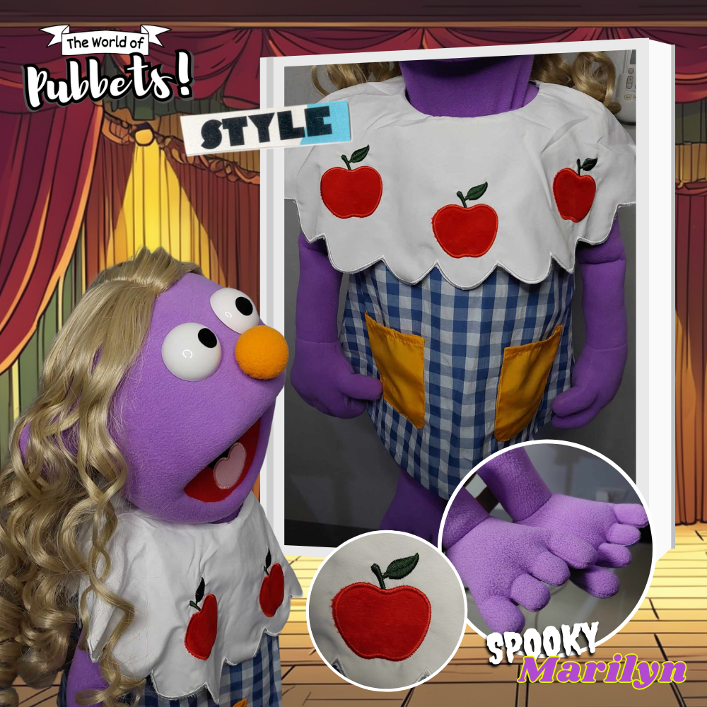 Spooky Mariyln - Premium Full-Body Purple Girl Puppet