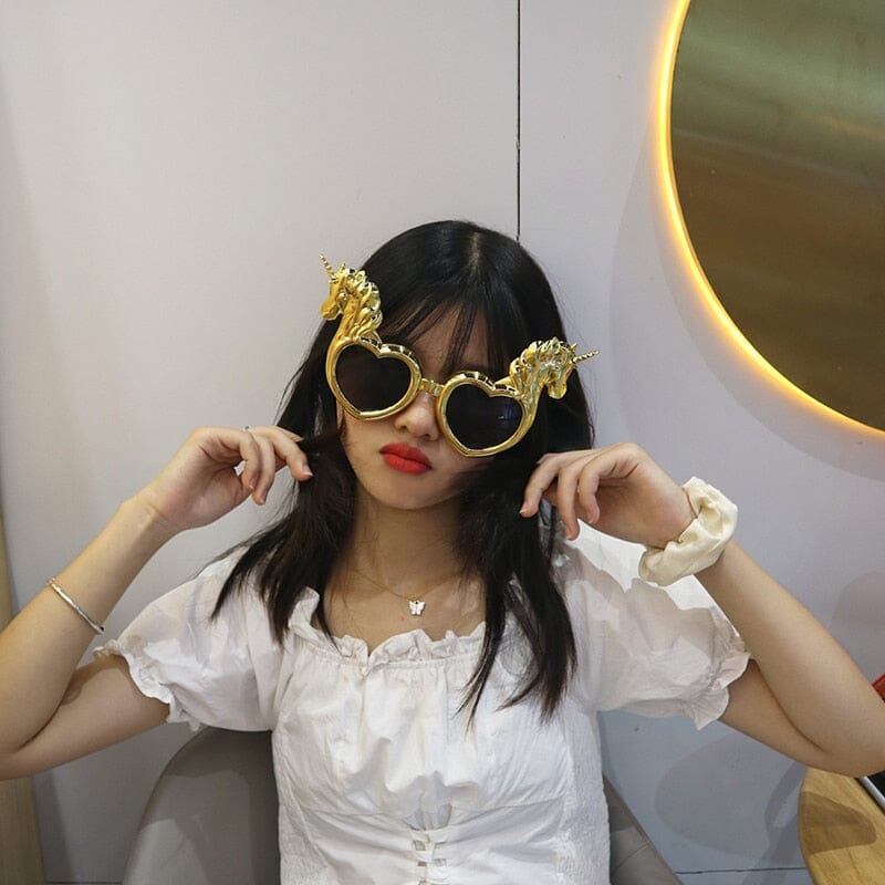 Big World Enterprises glasses Gold Unicorn / Other Sunny Surprises - 24 Novelty Sunglasses to Choose From!