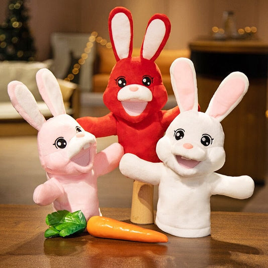Big World Enterprises puppet Hoppy Pals! 35cm Soft Rabbit Hand Puppets