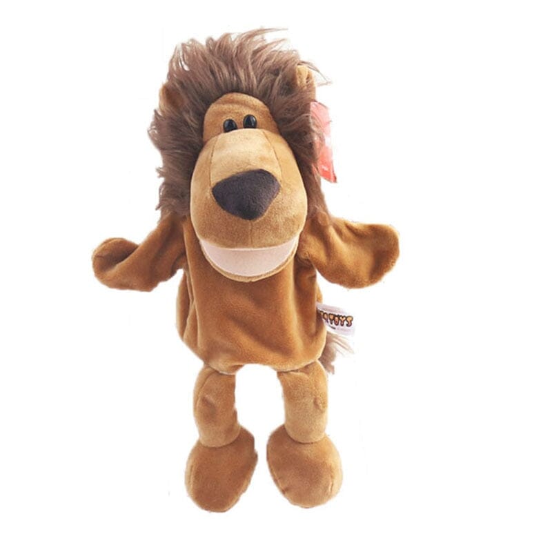 Big World Enterprises puppet Lion Pubbets Zoo 35cm Moving Mouth Animal Puppets