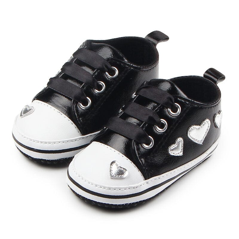 Blissy Premium Outfitters Black 1 / Full-Body Pubbet Heart Bling Shiny Sneakers. Pubbet Sized and Super Cute!