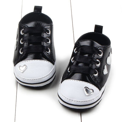 Blissy Premium Outfitters Heart Bling Shiny Sneakers. Pubbet Sized and Super Cute!