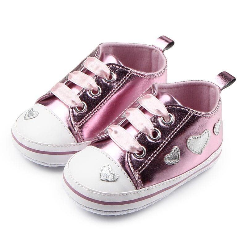 Blissy Premium Outfitters Pink / Full-Body Pubbet Heart Bling Shiny Sneakers. Pubbet Sized and Super Cute!