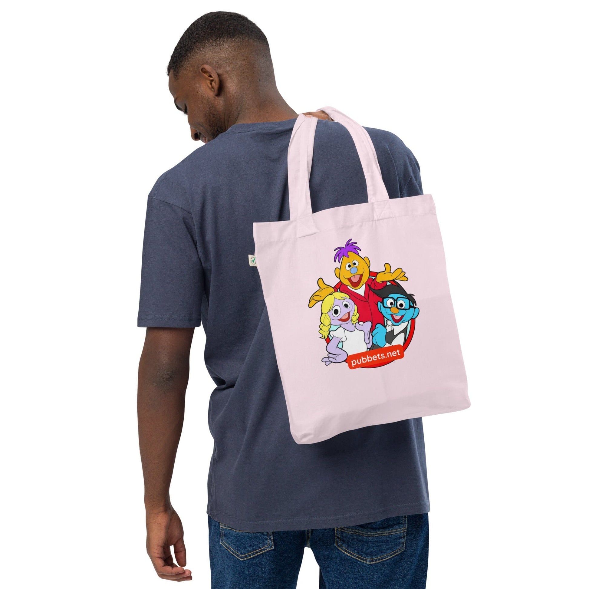 Pubbets Merch Candy Pink Pubbets Logo Organic Fashion Tote Bag