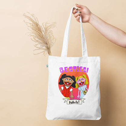Pubbets Merch White Rosey & Josie - Besties! Organic Fashion Tote Bag