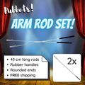 Pubbets! Puppet & Puppet Theater Accessories Puppet Arm Rod Set - 2 Rods x 43cm Long - Stainless Steel - by Pubbets™