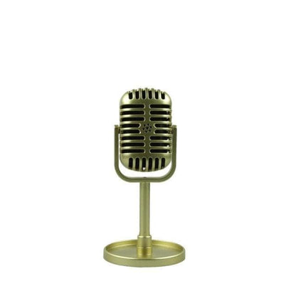 Puppet World prop Gold Vintage Style Prop Microphone