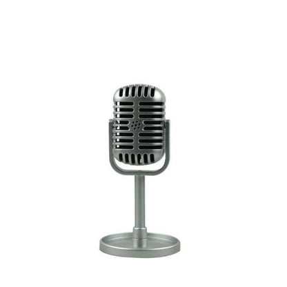 Puppet World prop Silver Vintage Style Prop Microphone